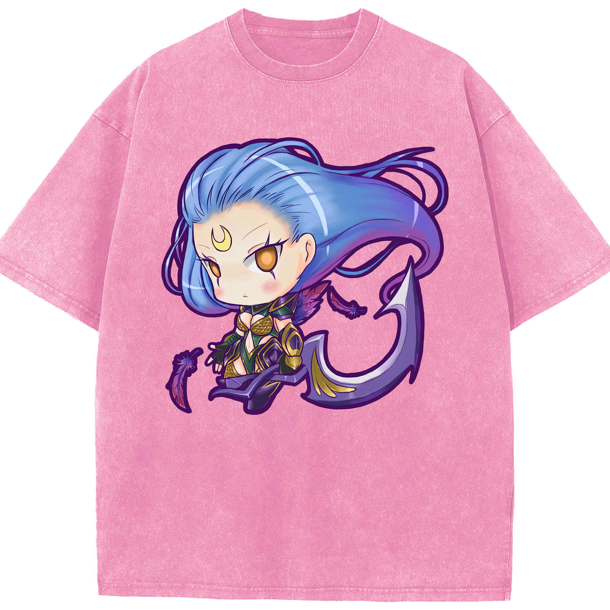 リーグ・オブ・レジェンド League of Legends LOL 綿100% ヴィンテージ風 半袖Tシャツ（フロントプリント）